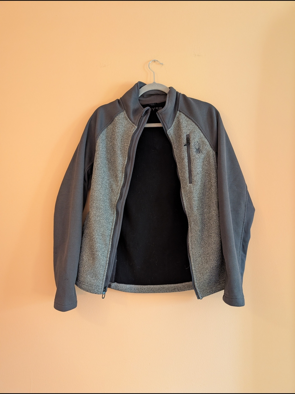 Fleece Lined Grey Spyder Jacket